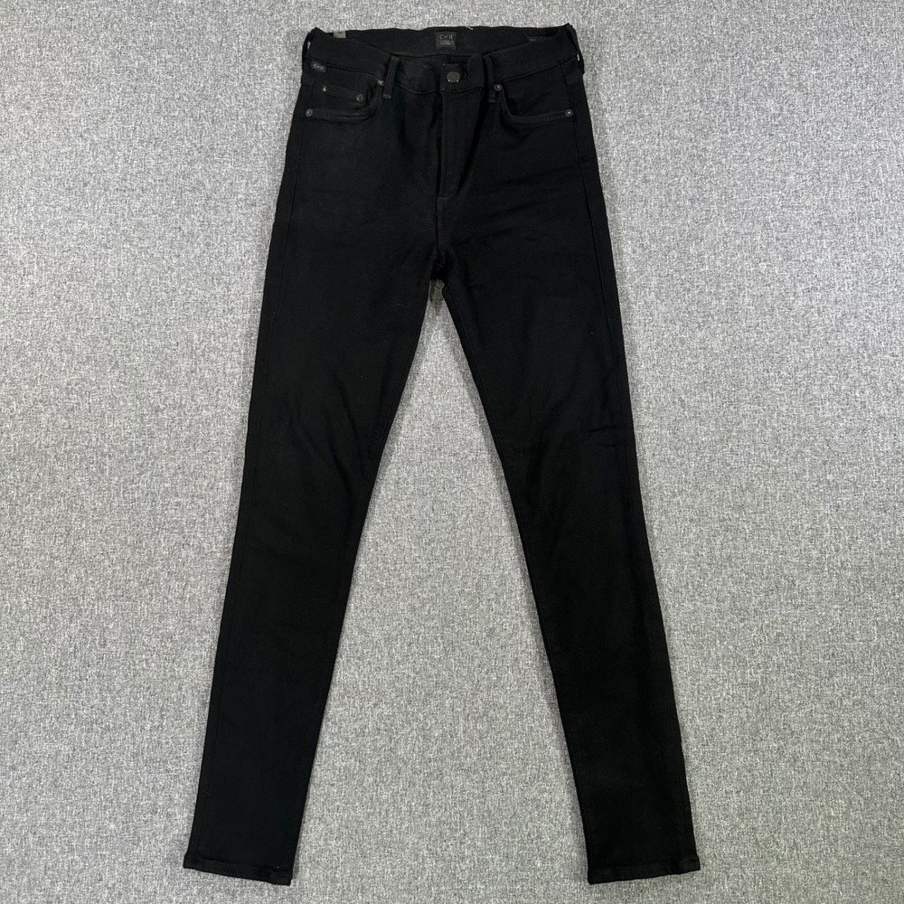 Citizens of Humanity Rocket High Rise Skinny Jeans Black Denim Size 29 Womens